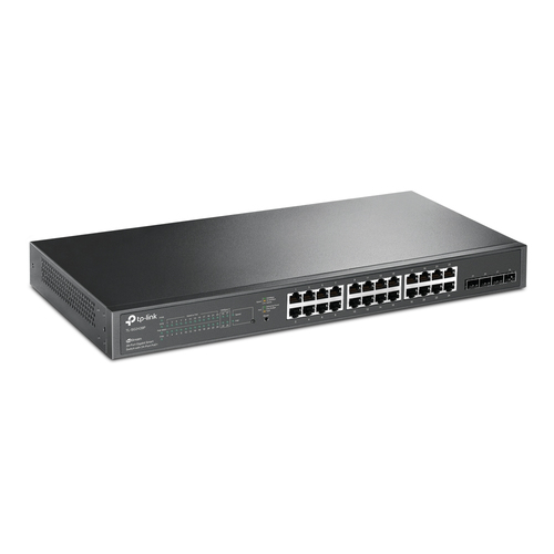 TP-Link JetStream 28-Port Gigabit Smart PoE Switch with 24-Port PoE+ TP-Link JetStream 28-Port Gigabit Smart PoE Switch with 24-Port PoE+