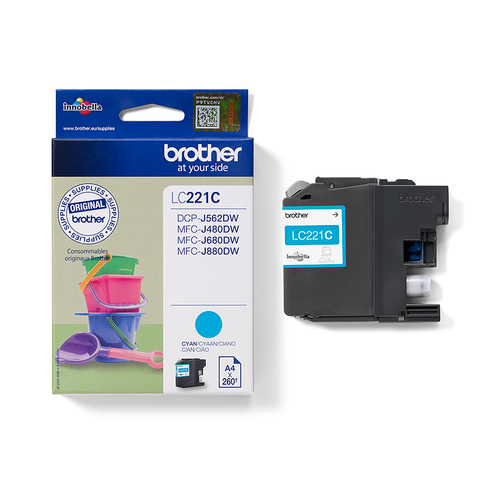 Brother LC221C ink cartridge 1 pc(s) Original Cyan Brother LC221C ink cartridge 1 pc(s) Original Cyan