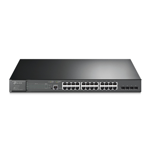 TP-Link JetStream 28-Port Gigabit L2 Managed Switch with 24-Port PoE+ TP-Link JetStream 28-Port Gigabit L2 Managed Switch with 24-Port PoE+