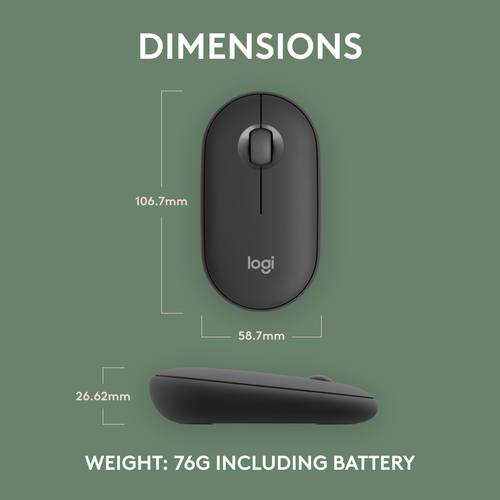 LOGITECH Mouse M350s PEBBLE 2 BLUETOOTH/SILENT BLACK (910-007015) LOGITECH Mouse M350s PEBBLE 2 BLUETOOTH/SILENT BLACK (910-007015)