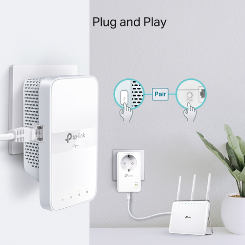 TP-Link TL-WPA7617 KIT PowerLine network adapter 1200 Mbit/s Ethernet LAN Wi-Fi White 2 pc(s) TP-Link TL-WPA7617 KIT PowerLine network adapter 1200 Mbit/s Ethernet LAN Wi-Fi White 2 pc(s)