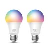 TP-Link Tapo Smart Wi-Fi Light Bulb, Multicolor, E27, 2-Pack