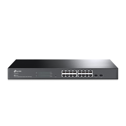 TP-Link JetStream 16-Port Gigabit Smart Switch with 2 SFP Slots TP-Link JetStream 16-Port Gigabit Smart Switch with 2 SFP Slots