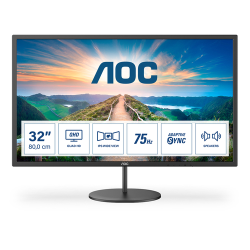 AOC V4 Q32V4 computer monitor 80 cm (31.5\") 2560 x 1440 pixels 2K Ultra HD LED Black