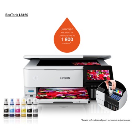 Epson EcoTank L8160 Inkjet A4 5760 x 1440 DPI 32 ppm Wi-Fi Epson EcoTank L8160 Inkjet A4 5760 x 1440 DPI 32 ppm Wi-Fi