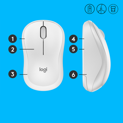 LOGITECH MOUSE WIRELESS SILENT M220 WHITE (910-006128) LOGITECH MOUSE WIRELESS SILENT M220 WHITE (910-006128)