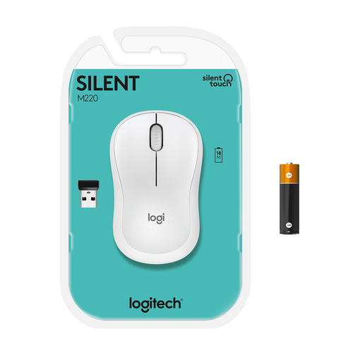 LOGITECH MOUSE WIRELESS SILENT M220 WHITE (910-006128) LOGITECH MOUSE WIRELESS SILENT M220 WHITE (910-006128)