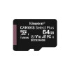 Kingston Technology Canvas Select 64GB micSDXC Plus 100R A1 C10 Card + ADP