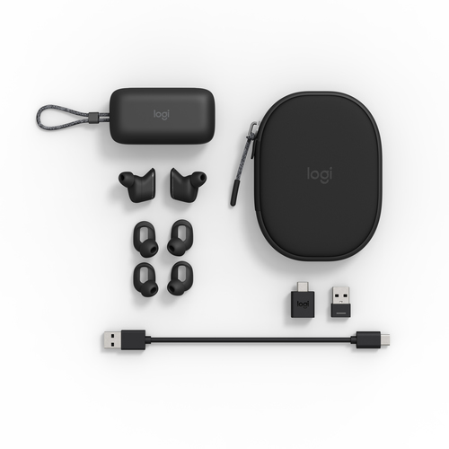 Headset Logitech Zone True Wireless Kopfh?rer mit Mikrofon aktive Rauschunterdr?ckung - 985-001082