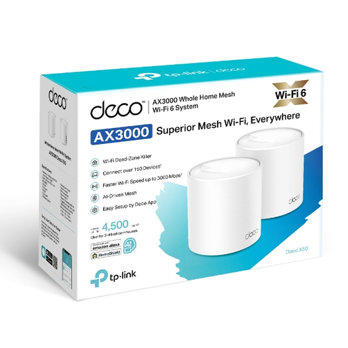TP-Link AX3000 Whole Home Mesh WiFi 6 System, 2-Pack