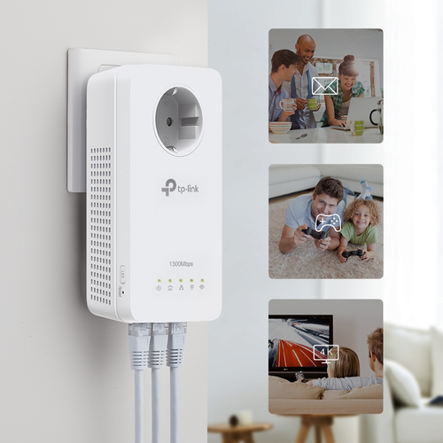 TP-Link TL-WPA8631P KIT PowerLine network adapter 300 Mbit/s Ethernet LAN Wi-Fi White 2 pc(s) TP-Link TL-WPA8631P KIT PowerLine network adapter 300 Mbit/s Ethernet LAN Wi-Fi White 2 pc(s)