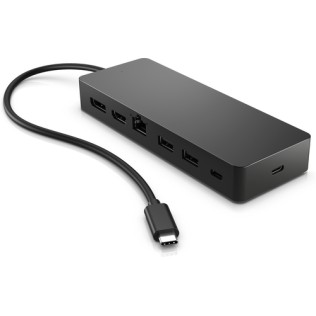 HP UNIVERSAL USB-C MULTIPORT HUB, 1X HDMI, 1X DISPLAY PORT, 2X USB-A, 1X USB-C, 1X USB-C PASS-THROUGH, 1X RJ-45, POWER DELIVERY, 1YW