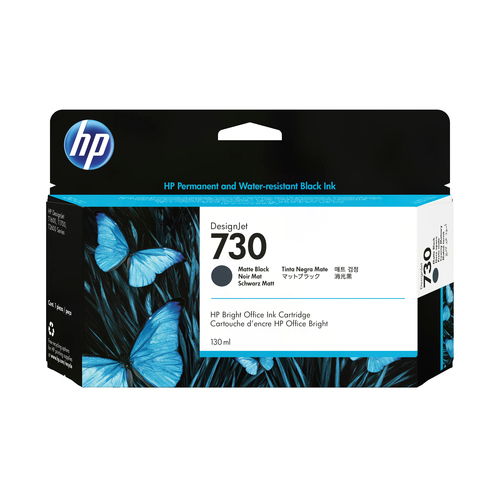 HP 730 130-ml Matte Black DesignJet Ink Cartridge HP 730 130-ml Matte Black DesignJet Ink Cartridge