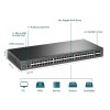 TP-Link JetStream 48-Port Gigabit L2+ Managed Switch with 4 10GE SFP+ Slots TP-Link JetStream 48-Port Gigabit L2+ Managed Switch with 4 10GE SFP+ Slots