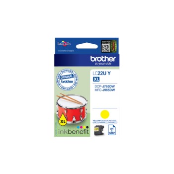 Brother LC22UY ink cartridge 1 pc(s) Original High (XL) Yield Yellow Brother LC22UY ink cartridge 1 pc(s) Original High (XL) Yield Yellow