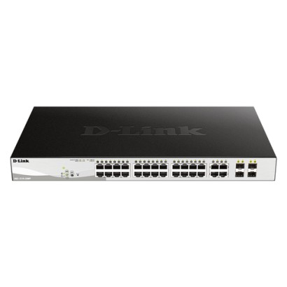D-Link 28-Port Gigabit PoE Smart Managed Switch including 4 Combo Ports D-Link 28-Port Gigabit PoE Smart Managed Switch including 4 Combo Ports