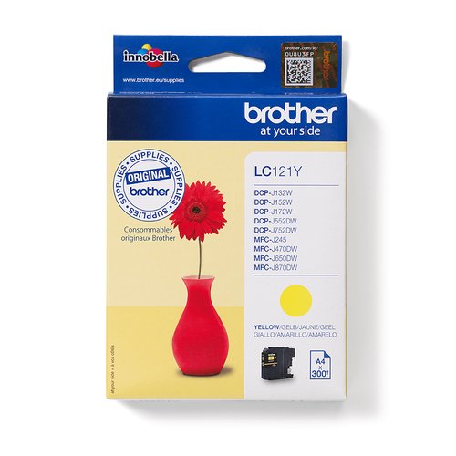 Brother LC-121Y ink cartridge 1 pc(s) Original Yellow Brother LC-121Y ink cartridge 1 pc(s) Original Yellow