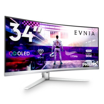 Philips 34M2C8600/00 computer monitor 86.4 cm (34\") 3440 x 1440 pixels Wide Quad HD OLED White