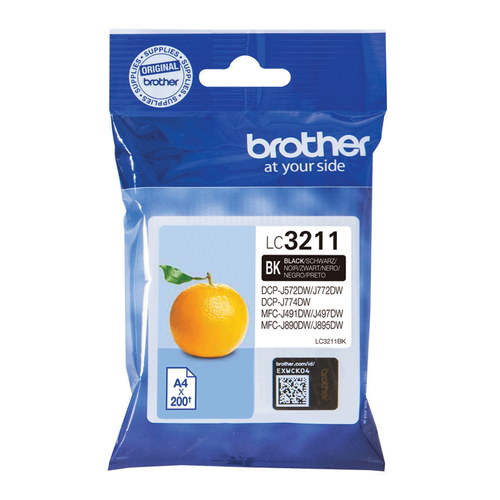 Brother LC3211BK ink cartridge 1 pc(s) Original Standard Yield Black Brother LC3211BK ink cartridge 1 pc(s) Original Standard Yield Black