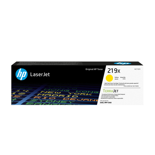 HP 219X High Yield Yellow Original LaserJet Toner Cartridge HP 219X High Yield Yellow Original LaserJet Toner Cartridge
