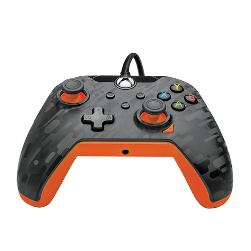 PDP - Wired Controller for Xbox Series X/S and PC Orange/Black Camo