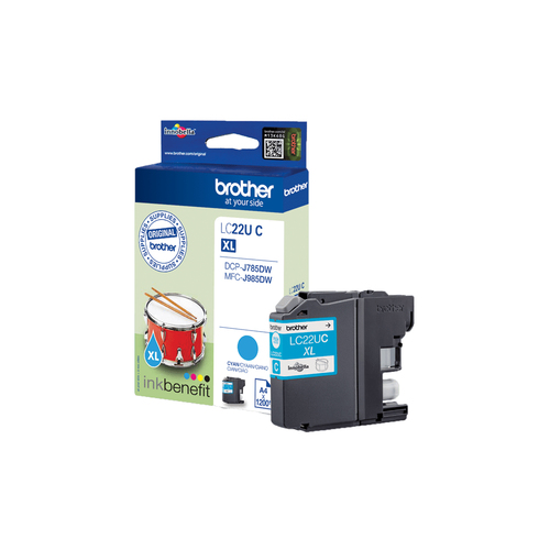 Brother LC22UC ink cartridge 1 pc(s) Original High (XL) Yield Cyan Brother LC22UC ink cartridge 1 pc(s) Original High (XL) Yield Cyan