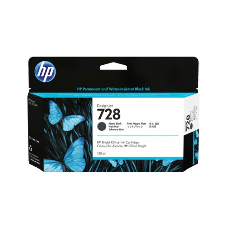 HP 728 130-ml Matte Black DesignJet Ink Cartridge HP 728 130-ml Matte Black DesignJet Ink Cartridge