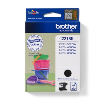 BROTHER INK CARTRIDGE LC221 BLACK  MCFJ 460/480/485/680/880 &amp;amp; DCP562