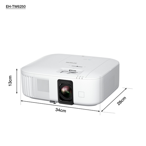 Epson EH-TW6250 Standard throw projector 2800 ANSI lumens 3LCD 4K+ (5120x3200) White Epson EH-TW6250 Standard throw projector 2800 ANSI lumens 3LCD 4K+ (5120x3200) White