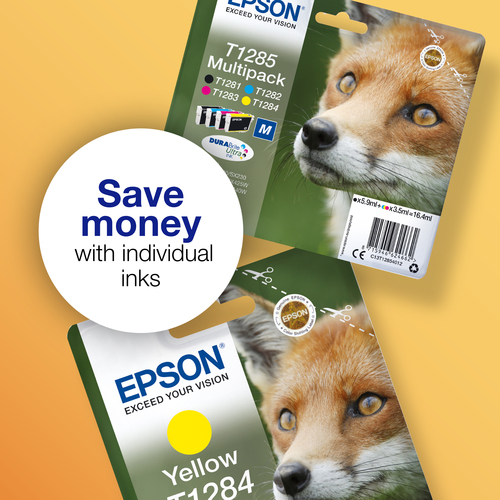 Epson Fox Singlepack Black T1281 DURABrite Ultra Ink Epson Fox Singlepack Black T1281 DURABrite Ultra Ink
