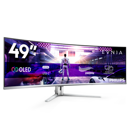 Philips Evnia 8000 49M2C8900/00 computer monitor 124.2 cm (48.9\") 5120 x 1440 pixels Dual QHD QD-OLED White Philips Evnia 8000 49M2C8900/00 computer monitor 124.2 cm (48.9\") 5120 x 1440 pixels Dual QHD QD-OLED White