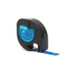 DYMO TAPE FOR LETRATAG 12MMX4M BLACK ON  BLUE 91205  S0721650