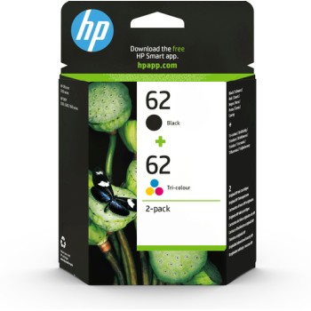 HP 62 2-pack Black/Tri-color Original Ink Cartridges
