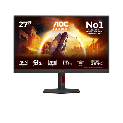 AOC G4 Q27G4SRU computer monitor 68.6 cm (27\") 2560 x 1440 pixels Quad HD LED Black, Red