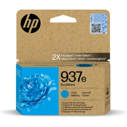 HP 937e EvoMore Cyan Original Ink Cartridge HP 937e EvoMore Cyan Original Ink Cartridge
