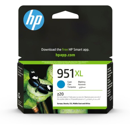 HP 951XL High Yield Cyan Original Ink Cartridge HP 951XL High Yield Cyan Original Ink Cartridge