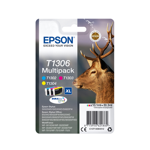 Epson Stag Singlepack Black T1301 DURABrite Ultra Ink