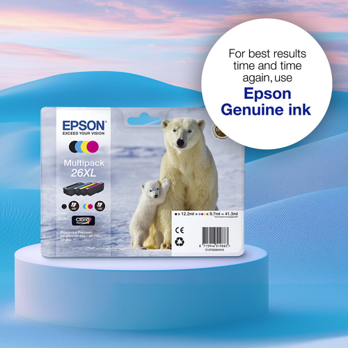 Epson Polar bear Multipack 4-colours 26 Claria Premium Ink Epson Polar bear Multipack 4-colours 26 Claria Premium Ink