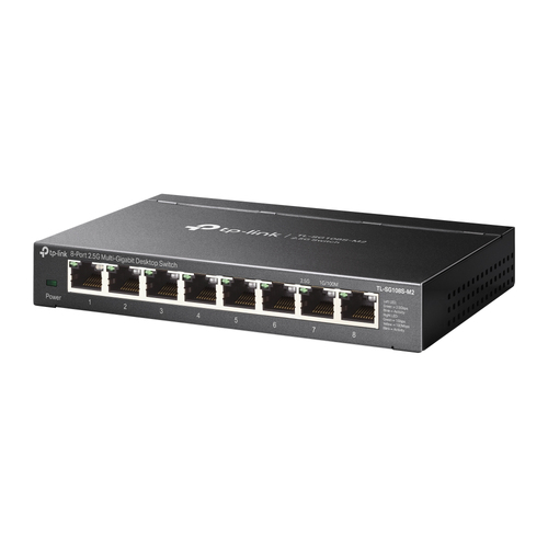 TP-LINK SWITCH 8PORTS X 2.5G MULTI-GIGABIT LAN PORTS, 2.5G WiFi 6 AP, 4K VIDEO, HASSEL FREE CABLING, QOS, SILENT OPERATION, PLUG AND PLAY, DESKTOP, UK PLUG TP-LINK SWITCH 8PORTS X 2.5G MULTI-GIGABIT LAN PORTS, 2.5G WiFi 6 AP, 4K VIDEO, HASSEL FREE CABLING, QOS, SILENT OPERATION, PLUG AND PLAY, DESKTOP, UK PLUG