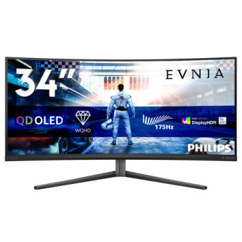 Philips Evnia 6000 34M2C6500/00 computer monitor 86.4 cm (34\") 3440 x 1440 pixels Wide Quad HD QD-OLED Grey