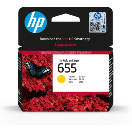 HP 655 Yellow Original Ink Advantage Cartridge
