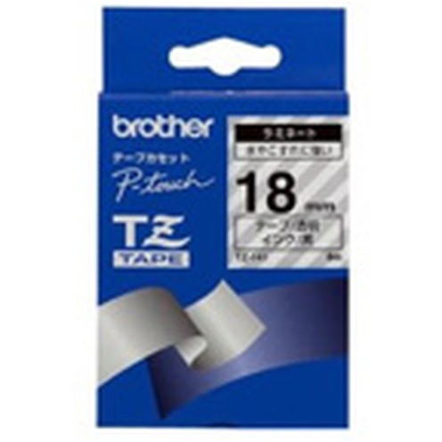 Brother Black on Clear Gloss Laminated Tape, 18mm label-making tape TZ Brother Black on Clear Gloss Laminated Tape, 18mm label-making tape TZ