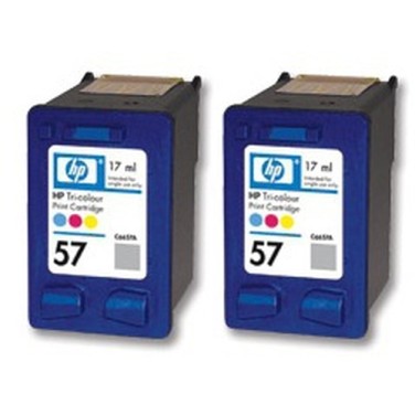 HP INK CARTRIDGE 57 TWIN PACK