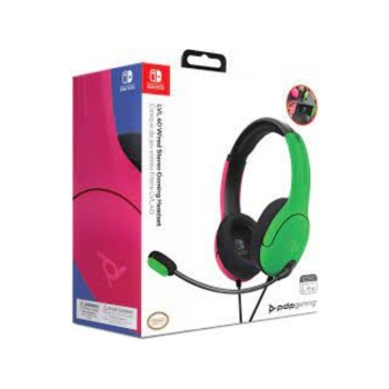 PDP - Wired Gaming Headset for Nintendo Switch Pink/Green LvL40