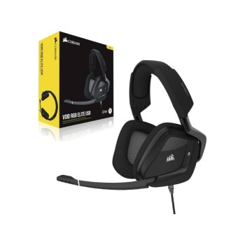Corsair Wired Premium Gaming Headset Void RGB Elite USB with 7.1 Surround Sound — Carbon - CA-9011203-EU