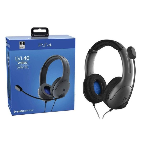 PDP - Wired Gaming Headset for Playstation Grey LvL40 PDP - Wired Gaming Headset for Playstation Grey LvL40