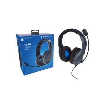 PDP - Wired Gaming Headset for Playstation Grey LvL50