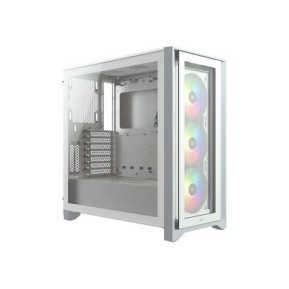 Corsair Mid Tower ATX Case iCUE 4000X RGB Tempered Glass - White - CC- 9011205-WW