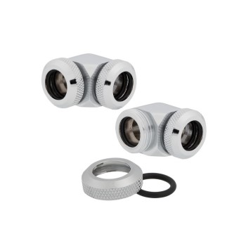 Corsair OD Fitting Pipe Hydro X Series XF Hardline 90° 12mm Twin Pack - Chrome - CX-9052021-WW