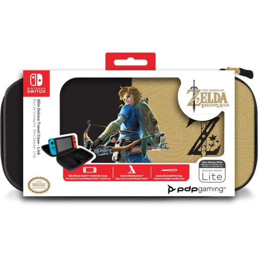PDP - Slim Deluxe Travel Case for Nintendo Switch Zelda Gold/Black